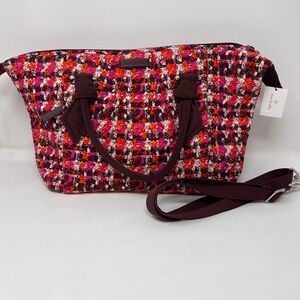Vera Bradley Hadley Satchel in Houndstooth Tweed Shoulder Bag New With Tags